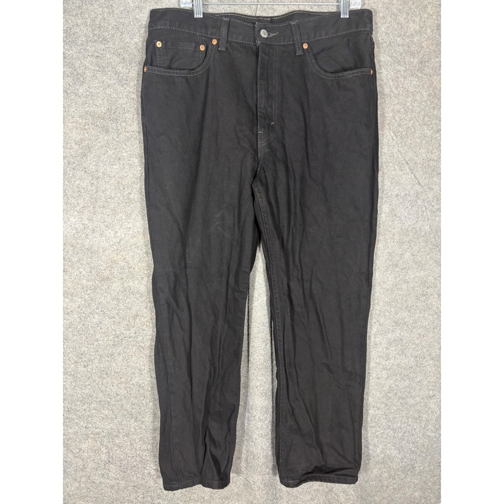 Levis 550 Relaxed Fit Tapered Leg Black Denim Jeans Mens 36x30 00550-0260